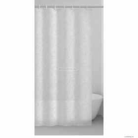 GEDY - PRISMA - PVC zuhanyfüggöny függönykarikával - 120x200 cm - Vinyl - Fehér, mintás
