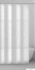 GEDY - TIC-TOC - PVC zuhanyfüggöny függönykarikával - 120x200 cm - Vinyl - Fehér, mintás