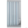 GEDY - TRACCE - PVC zuhanyfüggöny függönykarikával 120x200 cm - Vinyl - Fehér, azúr, kék csíkos