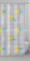 GEDY TROPICAL - PVC zuhanyfüggöny függönykarikával - 120x200 cm - Vinyl - Ananász mintás