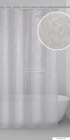 GEDY - VETRO - PVC zuhanyfüggöny függönykarikával - 180x200 cm - Vínyl - 3D mintás - Fehér