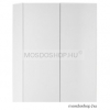AQUALINE - VEGA - Fürdőszobai tükrös pipereszekrény, dupla ajtóval, 60x70 cm - Selyemfényű fehér MDF