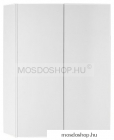 AQUALINE - VEGA - Fürdőszobai tükrös pipereszekrény, dupla ajtóval, 60x70 cm - Selyemfényű fehér MDF