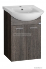 AQUALINE - ZOJA - Mosdószekrény, fürdőszoba mosdó bútor 74x41cm - Mali wenge - Nyílóajtós - Kerámia mosdóval (ZERO)-45,5 cm