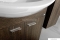 AQUALINE - ZOJA - Mosdószekrény, fürdőszoba mosdó bútor 74x50,5cm - Mali wenge - Nyílóajtós - Kerámia mosdóval (ZERO)-55 cm