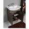 AQUALINE - ZOJA - Mosdószekrény, fürdőszoba mosdó bútor 74x50,5cm - Mali wenge - Nyílóajtós - Kerámia mosdóval (ZERO)-55 cm