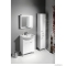 AQUALINE - ZOJA - Mosdószekrény, fürdőszoba mosdó bútor 74x61,5cm - Nyílóajtós - Fehér - Kerámia mosdóval (ZERO)-65 cm