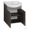 AQUALINE - ZOJA - Mosdószekrény, fürdőszoba mosdó bútor 74x61,5cm - Mali wenge - Nyílóajtós - Kerámia mosdóval (ZERO)-65 cm