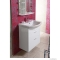 AQUALINE - ZOJA - Mosdószekrény, fürdőszoba mosdó bútor 74x61,5cm - Fiókos - Kerámia mosdóval (ZERO)-65 cm