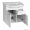AQUALINE - ZOJA - Mosdószekrény, fürdőszoba mosdó bútor 74x71,5cm - Ajtós és fiókos - Kerámia mosdóval (ZERO)-75 cm