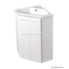 AQUALINE - ZOJA - Sarok mosdószekrény, fürdőszoba mosdó bútor 74x39cm - Nyílóajtós - Kerámia mosdóval-41cm