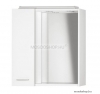 AQUALINE - ZOJA - Tükrös fürdőszobai szekrény, pipere szekrény LED világítással 60x60cm - Balos - Magasfényű fehér