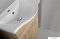 AQUALINE - KERAMIA FRESH - Mosdószekrény, fürdőszoba mosdó bútor 74x51cm - Duplaszárnyú, nyílóajtós - Sonoma tölgy színű  - Kerámia mosdóval-54 cm