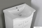 AQUALINE - KERAMIA FRESH - Mosdószekrény, fürdőszoba mosdó bútor 59,6x74x34,4cm - Magasfényű fehér (ajtós és fiókos) - Kerámia mosdóval (ZARA)-65cm
