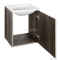 AQUALINE - KERAMIA FRESH - Fali mosdószekrény, fürdőszoba mosdó bútor 50x40 cm -Mali wenge - Öntött márvány mosdóval-40cm
