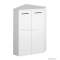 AQUALINE - ZOJA ÉS KERAMIA FRESH - Fürdőszobai sarokszekrény 78x35cm - Dupla nyílóajtós - Magasfényű fehér