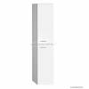 AQUALINE - ZOJA és KERAMIA FRESH - Fürdőszobai állószekrény - Magas, 2 ajtós  - 140x30 cm - Magasfényű fehér