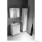 AQUALINE - ZOJA és KERAMIA FRESH - Fürdőszobai állószekrény szennyestartóval, 2 db fiókkal, tetején nyílóajtós szekrénnyel - Magas - 184x35 cm - Magasfényű fehér