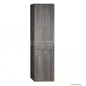 AQUALINE - ZOJA és KERAMIA FRESH - Fürdőszobai állószekrény - Dupla ajtós, fiókos - 184x50 cm - Mali wenge