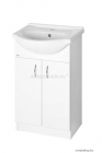 AQUALINE - SIMPLEX ECO - Mosdószekrény, fürdőszoba mosdó bútor 83,5x47 cm (selyemfényű fehér) - Kerámia mosdóval (50 cm)