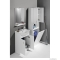 AQUALINE - SIMPLEX ECO - Mosdószekrény, fürdőszoba mosdó bútor 83,5x53 cm (selyemfényű fehér) - Kerámia mosdóval (55 cm)