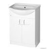 AQUALINE - SIMPLEX ECO - Mosdószekrény, fürdőszoba mosdó bútor 83,5x63 cm (selyemfényű fehér)- Kerámia mosdóval (66 cm)