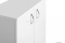 AQUALINE - SIMPLEX ECO - Fürdőszobai állószekrény - Dupla ajtós, belsejében 1 polccal - 86x50 cm - Selyemfényű fehér