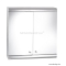 AQUALINE - BABY - Fürdőszobai tükrös szekrény 45x45cm - Nyílóajtós - Világítás nélkül - Rozsdamentes acél