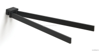 GEDY - LOUNGE - Lengő törölközőtartó - Dupla tartórúddal - 37 cm - Matt fekete sárgaréz