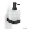 GEDY - LOUNGE - Fali folyékony szappan adagoló - Szögletes - Opál üveg, matt fekete sárgaréz