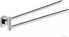 GEDY - EDERA PLUS - Lengő dupla törölközőtartó - Mozgatható karokkal - 36 cm - Polírozott rozsdamentes acél