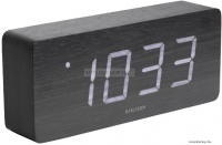 KARLSSON - TUBE - Ébresztő óra - LED kijelzővel - Fekete