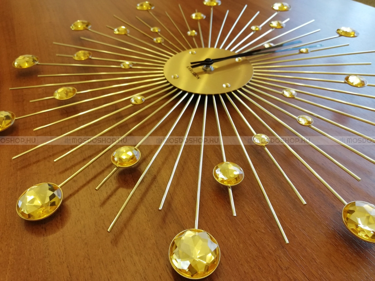 KARLSSON SUNBURST CRYSTAL Falióra 50cm Arany Dekorköves
