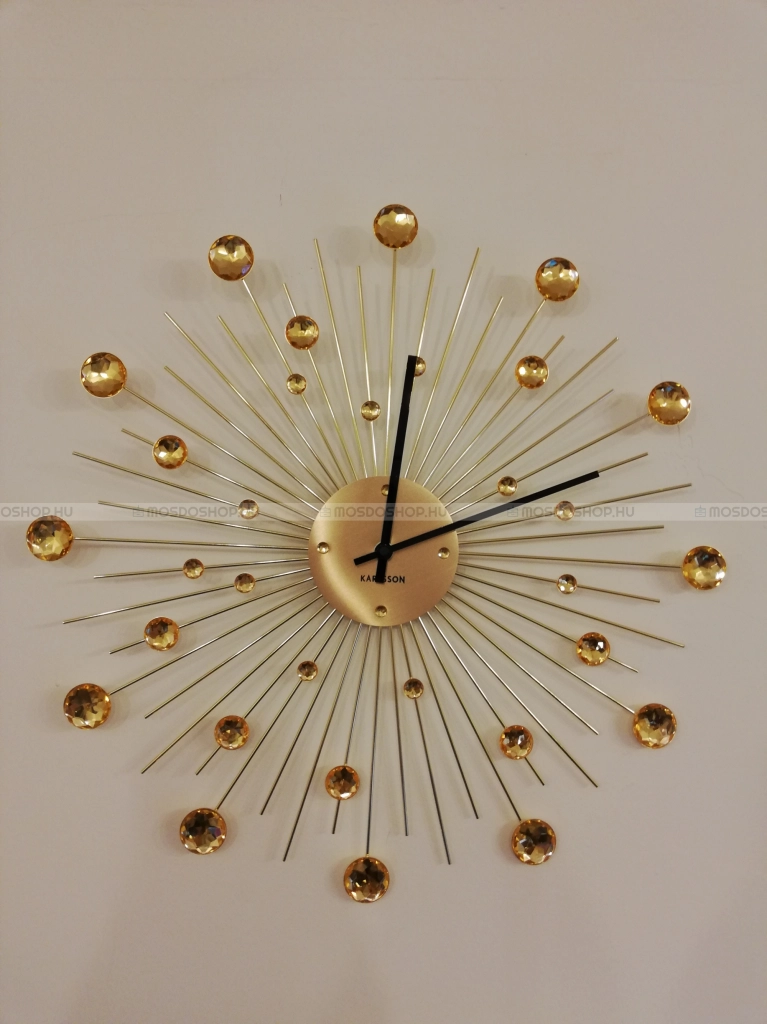 KARLSSON SUNBURST CRYSTAL Falióra 50cm Arany Dekorköves