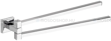 GEDY COLORADO - Lengő törölközőtartó - Dupla tartórúddal - 36 cm - Polírozott rozsdamentes acél