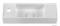 MARMY - GIGI - Kis kézmosó, mosdókagyló - Jobbos - 45x15 cm - Pultra, bútorra, falra szerelhető
