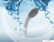 GEDY - BASIC - Zuhanyfej, zuhanyrózsa - Egyfunkciós, kerek - Víztakarékos - Fehér (GYHS09000)