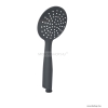 GEDY - TENDENCE - Kézi zuhanyfej - Egyfunkciós - D10,5 cm - Kerek, lapos fej - Víztakarékos - Fekete ABS (GYHS10507)