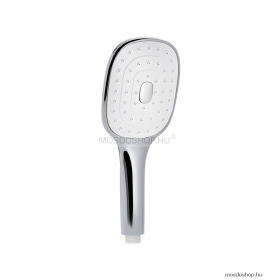 GEDY - TENDENCE - Kézi zuhanyfej - Egyfunkciós - 10x4 cm - Vízkő tisztító gombbal - Víztakarékos - Krómozott-fehér ABS (GYHS10508)