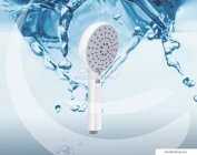 GEDY - THERMO - Kézi zuhanyfej - Háromfunkciós, digitális vízhőmérséklet kijelzővel - Fehér ABS (GYHS10901)