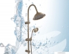 GEDY - LIBERTY 01 - Retro zuhanyszett - Esőztető fejjel, egyfunkciós kézi zuhannyal, állítható tartórúddal  Bronz színű (GYSC10601)