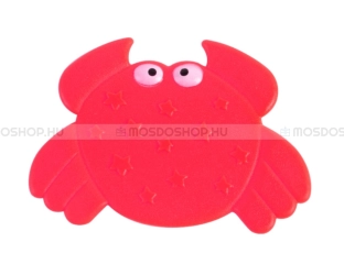 GEDY CRABBY - Csúszásgátló zuhanyzóba 12,5x5,5 cm - Rák formájú - 4db Piros műanyag - 4db (PVC)