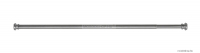 GEDY - Zuhanyfüggöny tartó rúd - Egyenes - Állítható - 89-136,5 cm - Szálcsiszolt alumínium