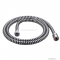 GEDY - DOUBLE BLACK - Zuhany gégecső - 200cm - Flexibilis - Krómozott, fekete PVC