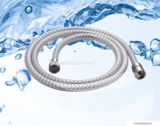 GEDY - DOUBLE WHITE - Zuhany gégecső - 150cm - Flexibilis - Krómozott, fehér PVC