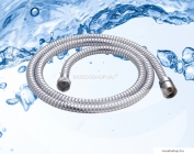 GEDY - SUPER WHITE 01 - Zuhany gégecső - 200cm - Flexibilis - Krómozott, fehér PVC