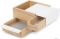 UMBRA - STOWIT MINI - Ékszertartó doboz rejtett tárolóval - Fehér, natúr színű - Fa, fém