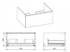 AREZZO BÚTOR - MONTEREY - Mosdószekrény, alsószekrény 1 fiókkal - 60cm - Lakkozott, magasfényű antracit (mosdó nélkül)