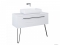 AREZZO BÚTOR - Mosdópult, fürdőszoba bútor pult - 70x46cm - Magasfényű fehér