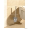 AQUALINE - SAMBA - Falra szerelhető WC kefe tartó - Opál üveg kefetartóval, krómozott fali konzollal
